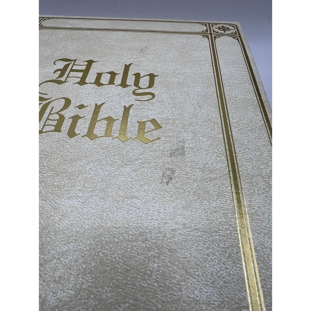 Guiding Light KJV Bible - White - Beautiful - Color Illustrations‎ - White/Gold